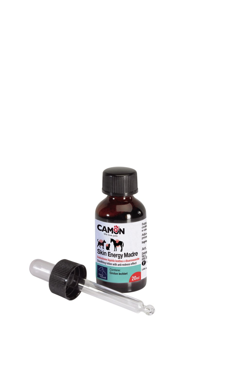 Flacone Skin Energy Madre Camon con contagocce per cani gatti e cavalli Flacone Skin Energy Madre Camon con contagocce per cani gatti e cavalli
